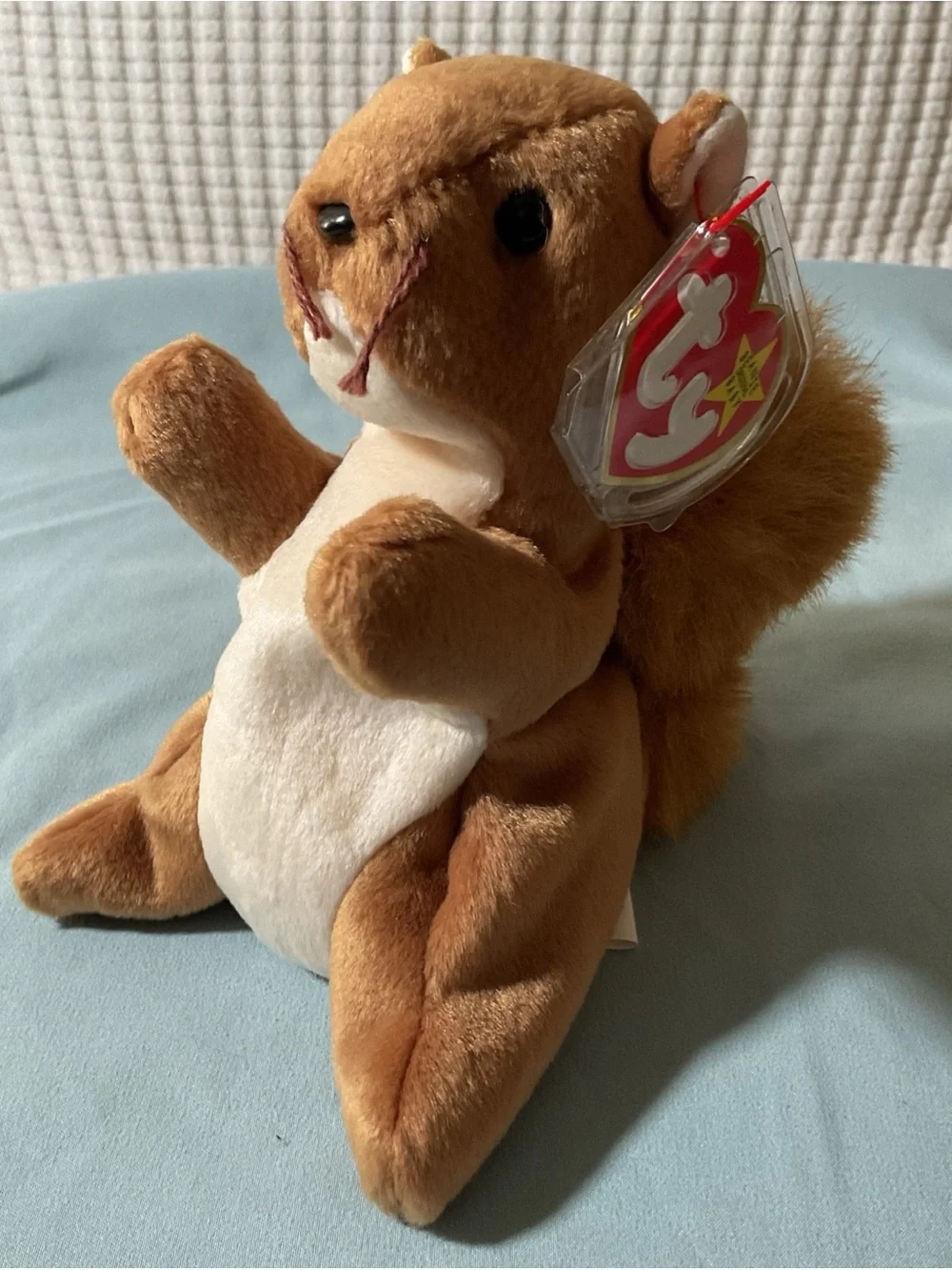 Ty Nuts Brown and Cream Squirrel Plush with Tags